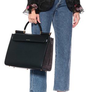 DOLCE&GABBANA SICILY 62 LEATHERSUEDE SHOPPER TOTE